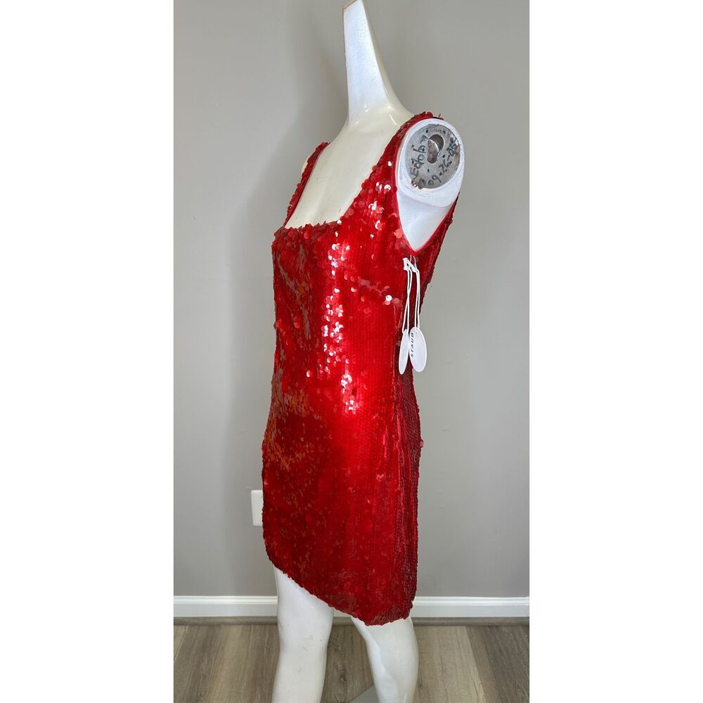 NWT STAUD Eclipse Sequined Mini Dress Size M $395 - Picture 4 of 9